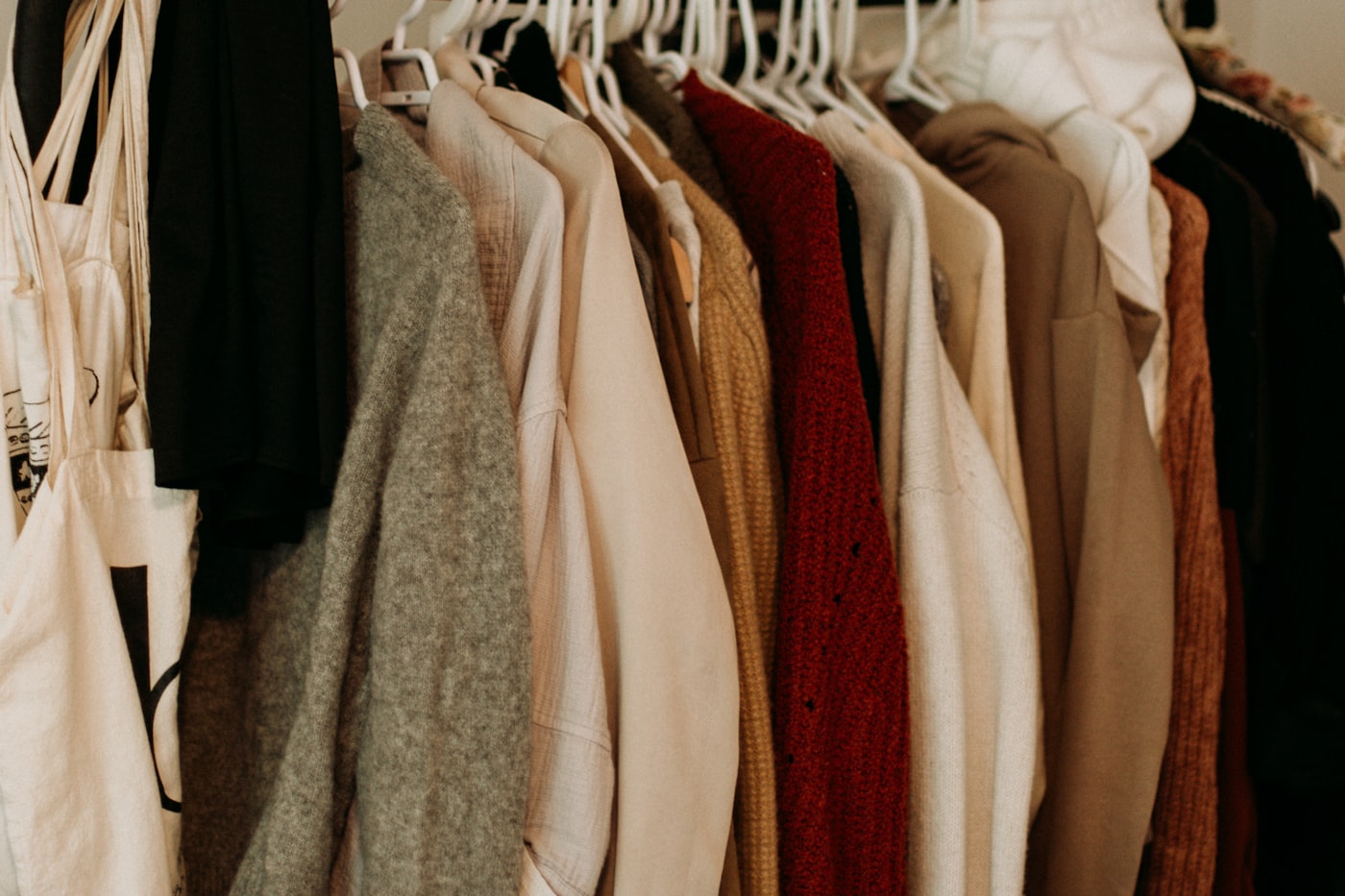 Coat on a rack, hard shadow